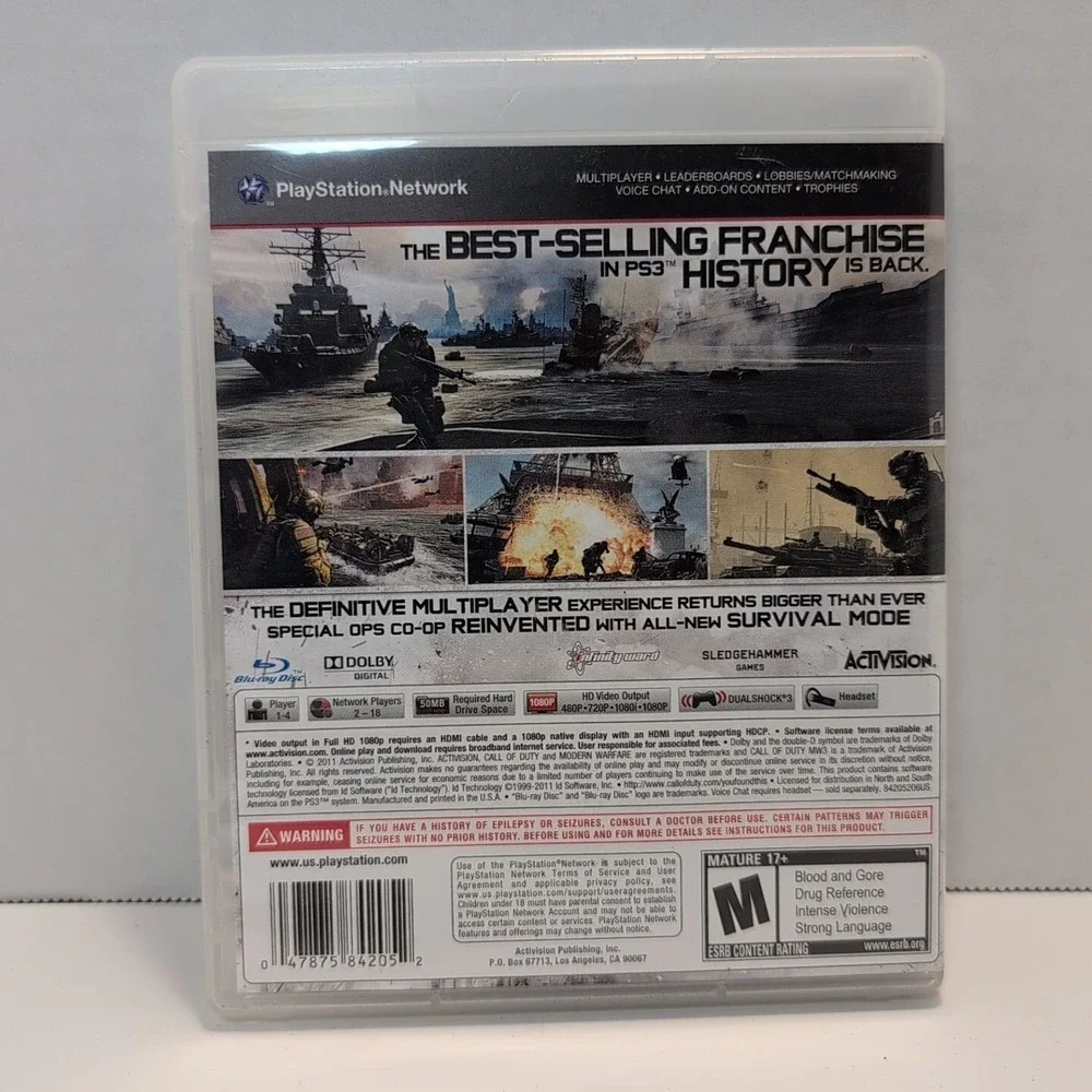 Call of‎ Duty: Modern Warfare 3 Video Game - Sony PlayStation 3 - PS3 COD